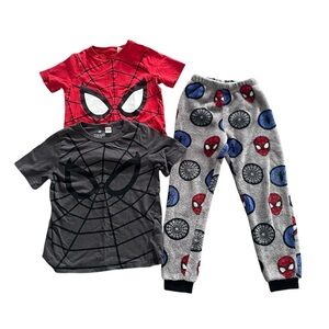 Kids Spider-Man Inspired Pajama Set - Red, Gray & Black